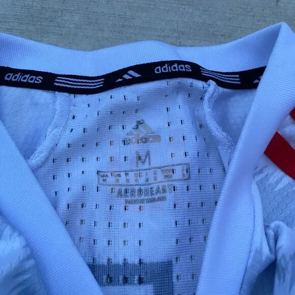 Red Bull New York Adidas Jersey White Red AEROREADY Men’s Medium #15 R. Lobera - Picture 4 of 8